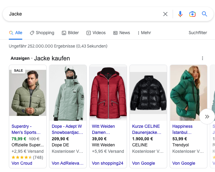 SERP-Shopping